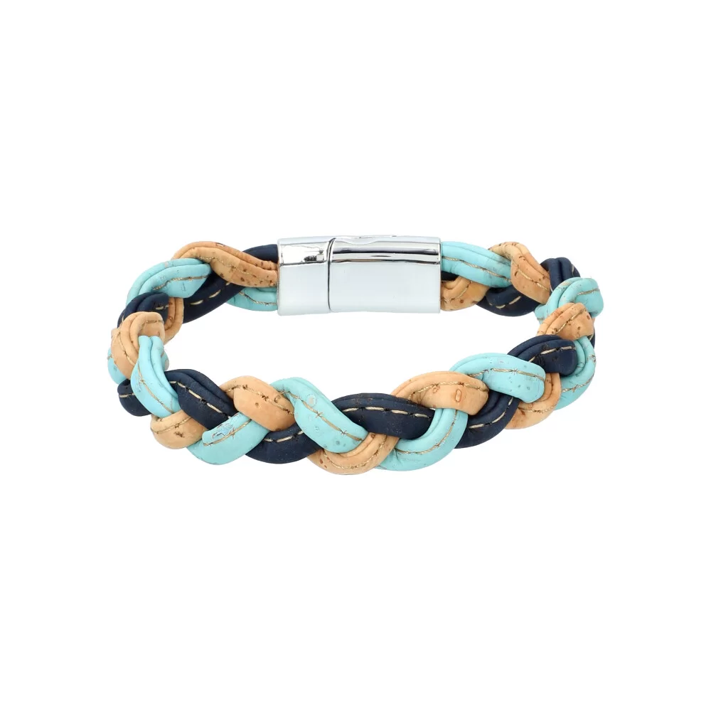 Woman cork bracelet LZ101 - BLUE - ModaServerPro